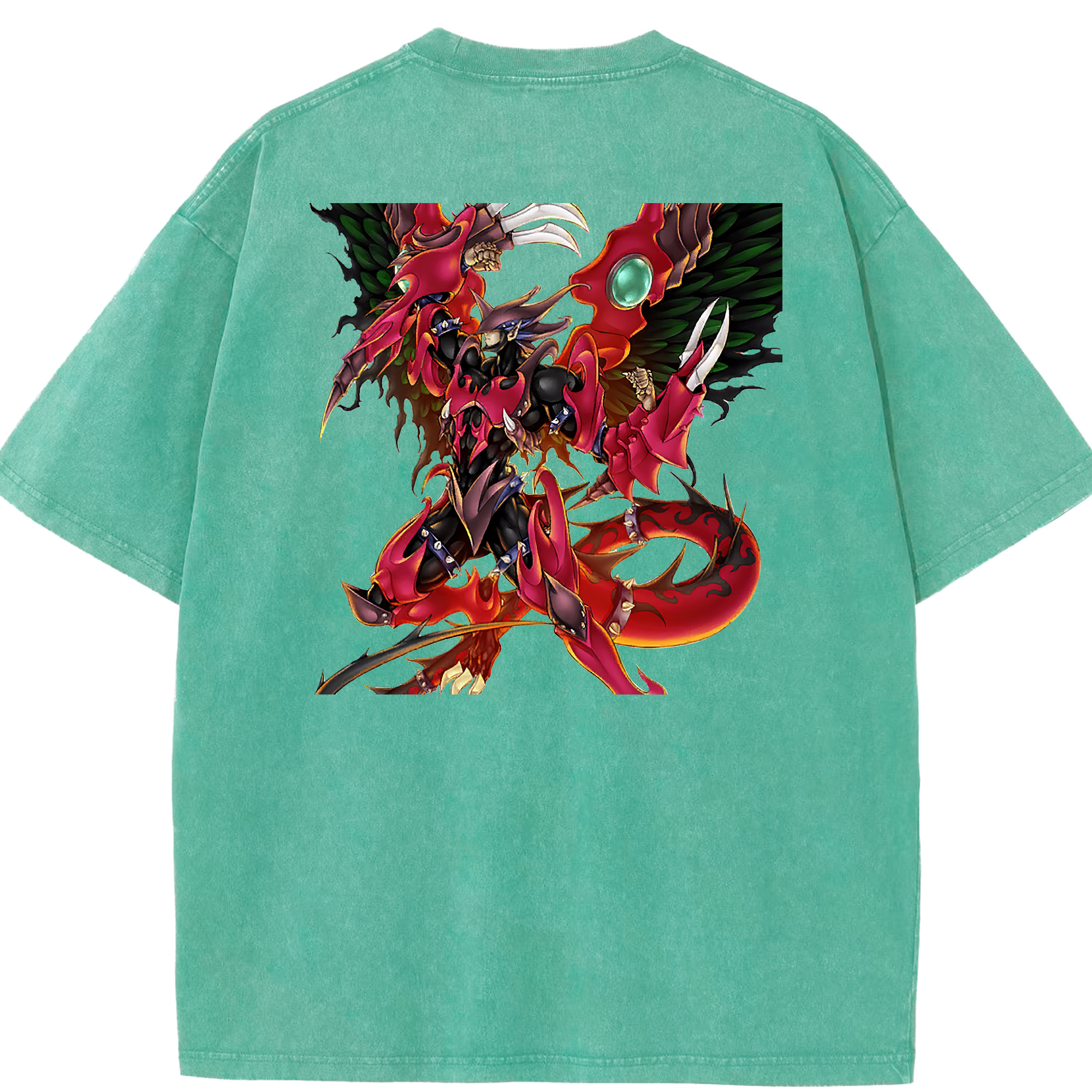 （画像用） 遊☆戯☆王 Yu-Gi-Oh! 綿100% ヴィンテージ風 半袖Tシャツ（背面プリント）